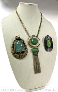 Three (3) Costume Jewelry Pendants