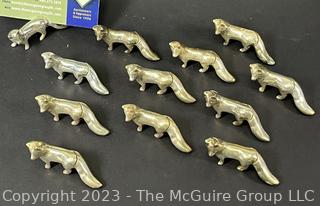 Group of Fox Shaped Place Card Holders 