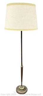 Brass with Green Marble Base Floor Lamp. 58" Tall without shade