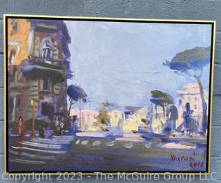 Stretcher Framed Fabric Print of Rome 2018 by Ylli Haruni . Measures 50" x 38"