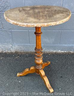 Three Leg Wood Pedestal Plant Stand or Table. 19.5 x 28" Tall