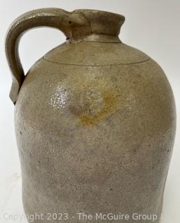 19th Century Salt Glazed Stoneware Jug.  10" tall