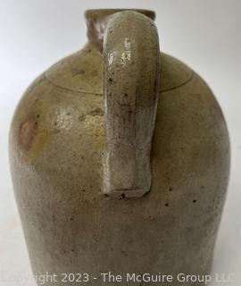 19th Century Salt Glazed Stoneware Jug.  10" tall