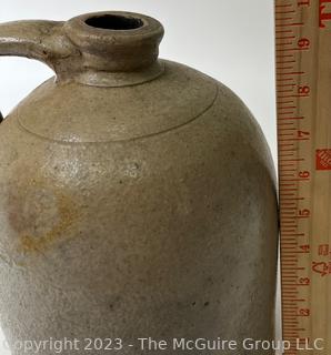 19th Century Salt Glazed Stoneware Jug.  10" tall