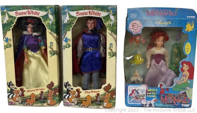 The McGuire Group LLC - Auction: 172: Fine & Costume Jewelry, Women's  Accessories, Vintage Clothing. Furniture, Vinyl Records & Coins, ITEM:  Three (3) Walt Disney Toy Dolls or Action Figure New in