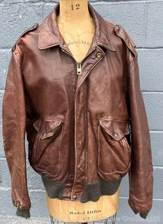 Vintage Schott Leather Company Bomber Motorcycle Jacket. 