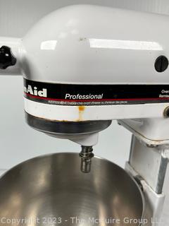 KitchenAid Professional Mixer White With Attachments.  Second of two being offered in this auction.