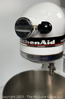 KitchenAid Professional Mixer White With Attachments.  Second of two being offered in this auction.