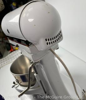 KitchenAid Professional Mixer White With Attachments.  Second of two being offered in this auction.