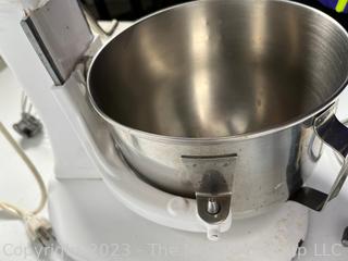 KitchenAid Professional Mixer White With Attachments.  Second of two being offered in this auction.