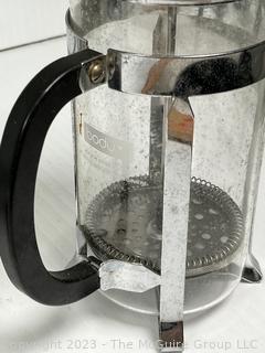 Group of Cookware and French Press. All Clad, Dansk, Calphalon