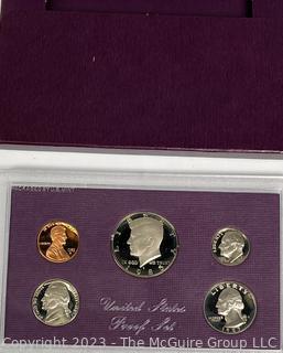 Five (5) United States Mint Proof Sets 1985