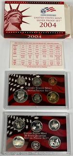 Five (5) United States Mint Silver Uncirculated Set 2004