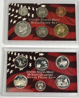 Five (5) United States Mint Silver Uncirculated Set 2004