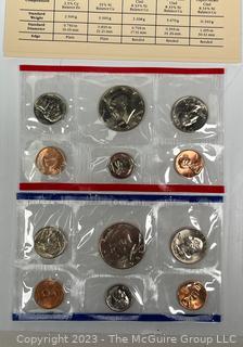 Five (5) United States Mint Uncirculated Coin Sets 1988