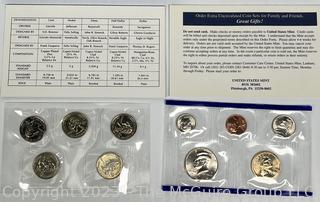 Five (5) 2000 US Mint Uncirculated Coin Sets with P Mint Marks