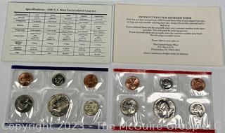 Five (5) United States Mint Uncirculated Sets 1989