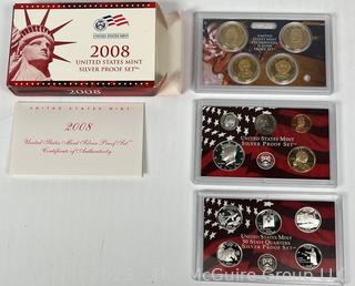 Two (2) United States Mint Silver Uncirculated Set 2008