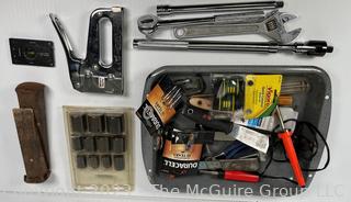 Group of Tools Including Staple Gun 