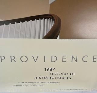 Poster. 1987 Festival of Historic Houses. Providence R.I. Measures 19 x 27"