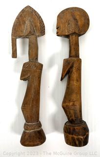 Two (2) Carved Tribal Figures