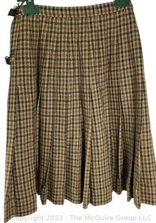 Mosbrook Green Plaid Kilt Women's Pleated Kilt. 