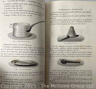 Book: Le Livre de Cuisine by Jules Gouffe Published by Librairie Hachette, Paris, 1870 Leather Bound Second Edition.