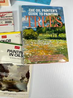 Art Books and Supplies Including Sketch Books