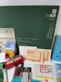 Art Books and Supplies Including Sketch Books