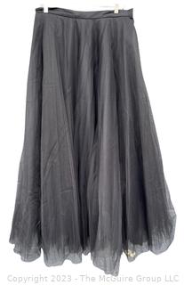 Tadashi Shoji Black Tulle Full Length Skirt