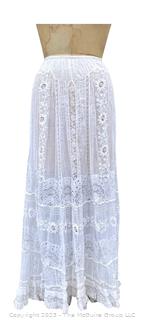 Victorian White Hand Made Lace Cotton Slip