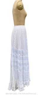 Victorian White Hand Made Lace Cotton Slip