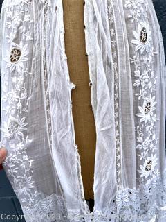 Victorian White Hand Made Lace Cotton Slip