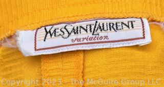 Vintage Yellow Cotton Yves Saint Laurent Variation Blouse 
