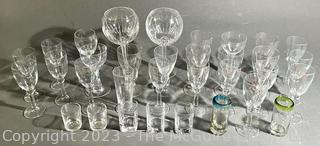 Collection of Glassware and Stems