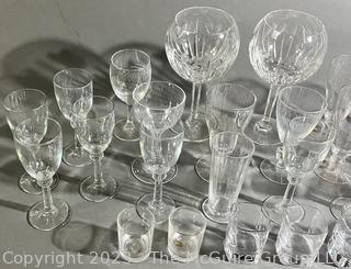 Collection of Glassware and Stems