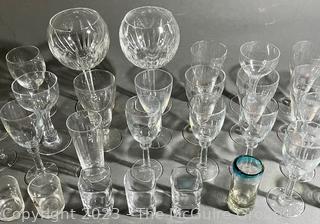 Collection of Glassware and Stems