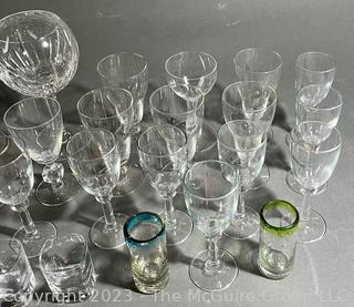 Collection of Glassware and Stems