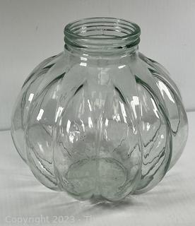 Decorative Glass Jar. 12" tall.  No lid