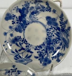 Group of Blue & White Asian Porcelain China with Chopmark