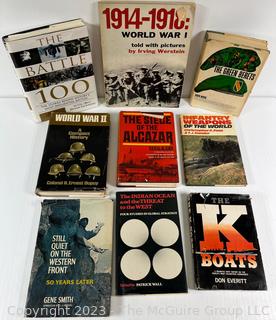 Nine (9) Books on the Military and Alcatraz