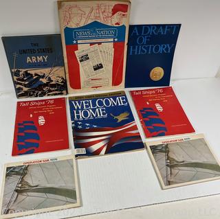 Eight (8) Soft Cover Books Including Tall Ships