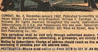 Three (3) Vintage Comic Books Including Dennis the Menace, COMBAT #2 and 1966 Souvenir Program from Auto Show.  