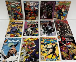 Collection of Comic Books Including Marvel X-Men, Wolverine, Spider Girl and Spider Man