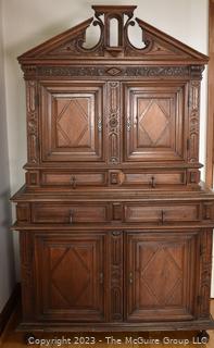 18th Century Hand Carved Walnut Cupboard