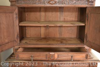 18th Century Hand Carved Walnut Cupboard