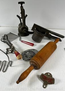 Group of Kitchen Tools and Utensils