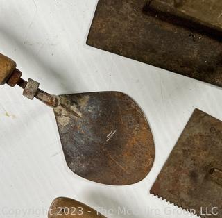 Group of Hand Tools Including Masonry, Scrapers Rollers 