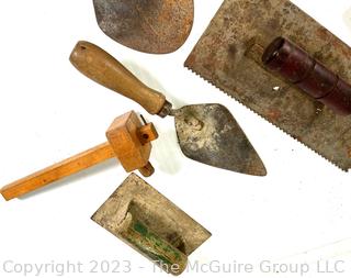 Group of Hand Tools Including Masonry, Scrapers Rollers 