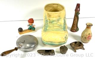 Group of Collectibles including Steif Pewter, W. Goebel and Oversized Ceramic Shoe